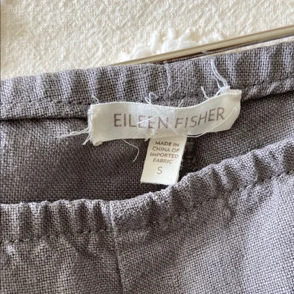 Eileen Fisher Linen Cropped Pants S - Picture 3 of 4